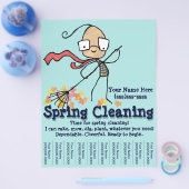 Frühlingsreinigung. Werbe-Flyer Flyer (Einzeln)