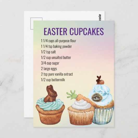 Frühlingsrezept Postkarte (Vorne/Hinten)