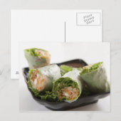 Frühlingsrollen mit Gemüse Postkarte (Vorne/Hinten)