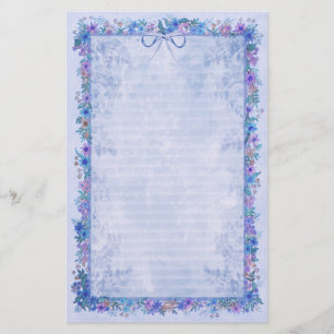 Frühlingsromane - Blau Briefpapier
