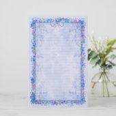 Frühlingsromane - Blau Briefpapier (Stehend Vorderseite)