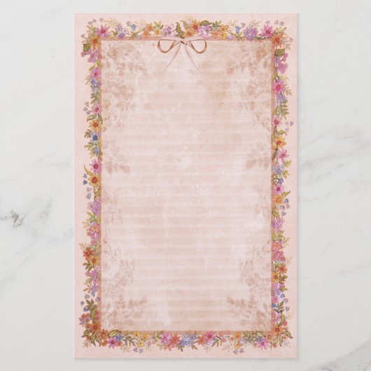 Frühlingsromane - Rosa Briefpapier (Vorderseite)