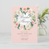 Frühlingsromantisches Blumenhochzeitungs-Brautpart Einladung (Stehend Vorderseite)