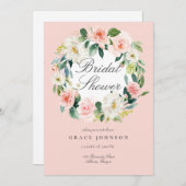 Frühlingsromantisches Blumenhochzeitungs-Brautpart Einladung (Vorne/Hinten)