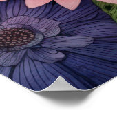 Frühlingsrosa Blumenhintergrundposter Poster (Ecke)