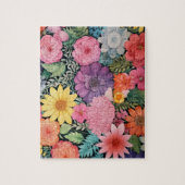 Frühlingsrosa Blumenhintergrundposter Puzzle (Vertikal)