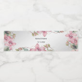 Frühlingsrosa Floral Wasser Etikett (Einzelnes Label)