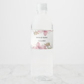 Frühlingsrosa Floral Wasser Etikett (Vorderseite)
