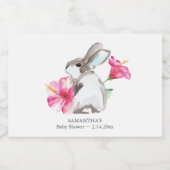 Frühlingsrosa, florale und bubbly Sparkling Weinet Schaumweinetikett (Einzelnes Label)