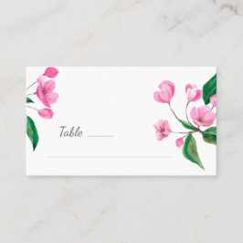 Frühlingsrosa Kirschblossom. Floral Platzkarte