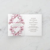 Frühlingsrosa Kirschblüte. Hochzeit Einladung (Innenseite)