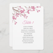 Frühlingsrosa Kirschblüte. Hochzeitssitzpläne Einladung (Vorne/Hinten)