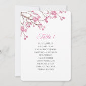 Frühlingsrosa Kirschblüte. Hochzeitssitzpläne Einladung (Vorderseite)