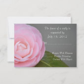 Frühlingsrosa Rose RSVP Karte (Rückseite)