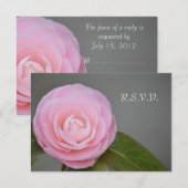 Frühlingsrosa Rose RSVP Karte (Vorne/Hinten)