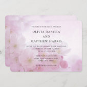 Frühlingsrosa Sakura, Kirschblüte. Blumenhochzeit Einladung (Vorne/Hinten)