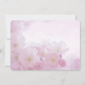 Frühlingsrosa Sakura, Kirschblüte. Blumenhochzeit Einladung (Rückseite)