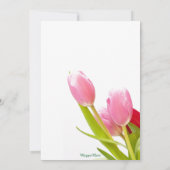 Frühlingsrosa Tulip Sweet 16 Geburtstag Einladung (Rückseite)