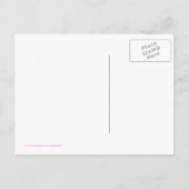 Frühlingsrosa Tulpe Blume Hochzeit speichern das D Ankündigungspostkarte (Rückseite)