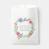 Frühlingsrosafarbenes Florales Gesegnet Über Alles Geschenktütchen (Vorderseite)