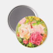 FrühlingsRose Magnet (Vorderseite/Rückseite)