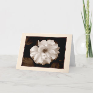 'Frühlingsrose (Sepia)' Grußkarte Karte