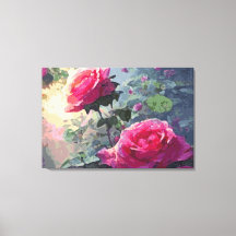 FrühlingsRose - überzogene Canvas