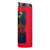 Frühlingsrot Tulip Wasser Flasche (Nach rechts gedreht)