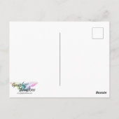 Frühlingsrot und gelbe Blumen Postkarte (Rückseite)