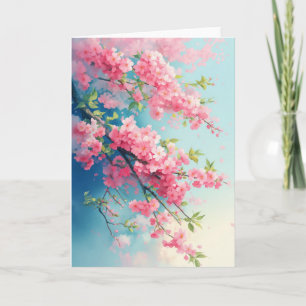 Frühlingsröte der Sakura Karte