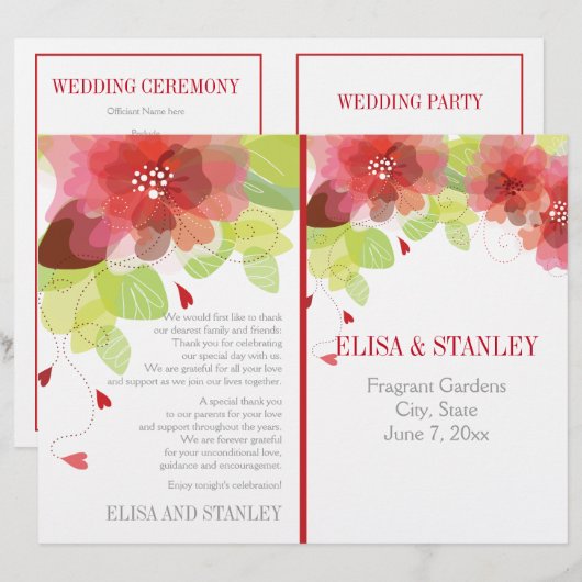 Frühlingsrote, rosa Blume Blumenzwiebelprogramm (Vorne/Hinten)