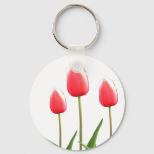 Frühlingsrote Tulpenblumen Schlüsselanhänger