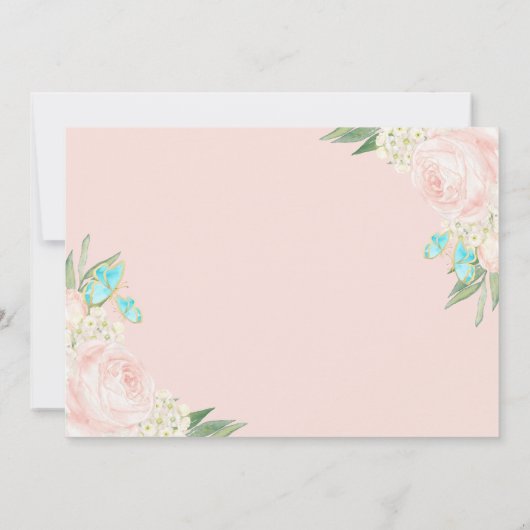 Frühlingsrötung Pfirsichfarben Save the Date (Rückseite)