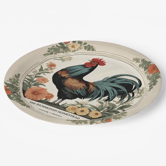 Frühlingsruder Pappteller (Schrägansicht)