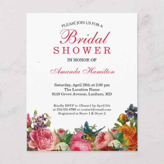 Frühlingsrustikal, blumenrosa Brautparty (Vorderseite)