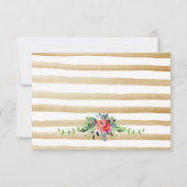 Frühlingsrustikal Boho Floral Watercolor Wedding R RSVP Karte (Rückseite)