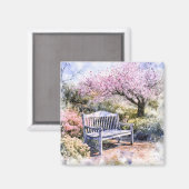 Frühlingssaal Blossom Magnet (Vorderseite/Rückseite)