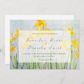 Frühlingssaison Blume daffodils Hochzeitseinladung Einladung (Vorne/Hinten)