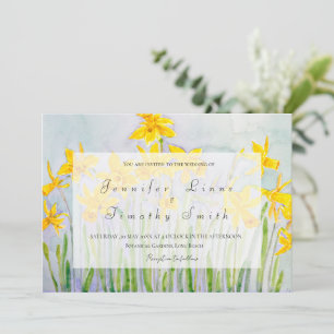 Frühlingssaison Blume daffodils Hochzeitseinladung Einladung