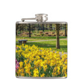 Frühlingssaison Blumengarten Flachmann (Vorderseite)