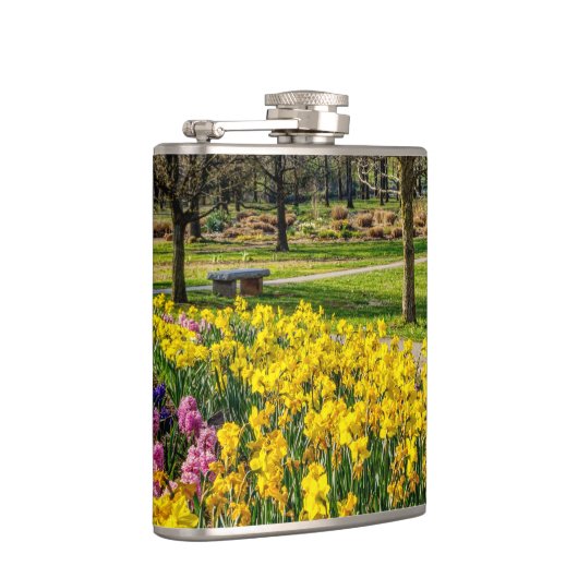 Frühlingssaison Blumengarten Flachmann (Rechts)