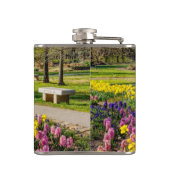 Frühlingssaison Blumengarten Flachmann (Rückseite)