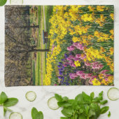 Frühlingssaison Blumengarten Geschirrtuch (Gefaltet)