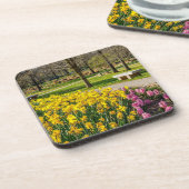 Frühlingssaison Blumengarten Getränkeuntersetzer (Linke Seite)