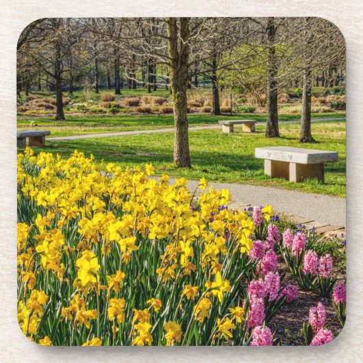 Frühlingssaison Blumengarten Getränkeuntersetzer (Vorderseite)