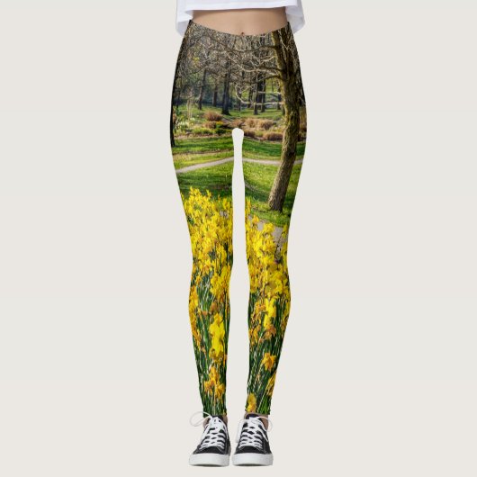 Frühlingssaison Blumengarten Leggings (Vorderseite)