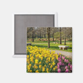 Frühlingssaison Blumengarten Magnet (Vorderseite/Rückseite)