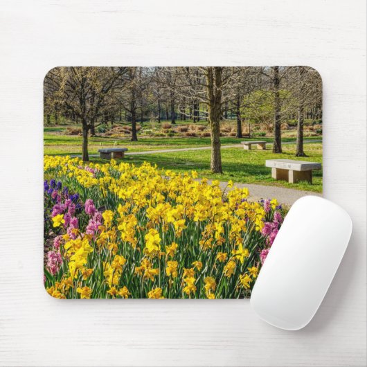 Frühlingssaison Blumengarten Mousepad (Mit Mouse)