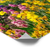 Frühlingssaison Blumengarten Poster (Ecke)