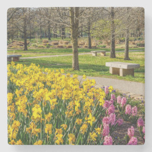 Frühlingssaison Blumengarten Steinuntersetzer